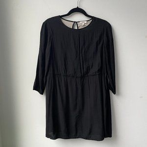 ARITZIA WILFRED 3/4 SLEEVE LENGTH BLACK DRESS